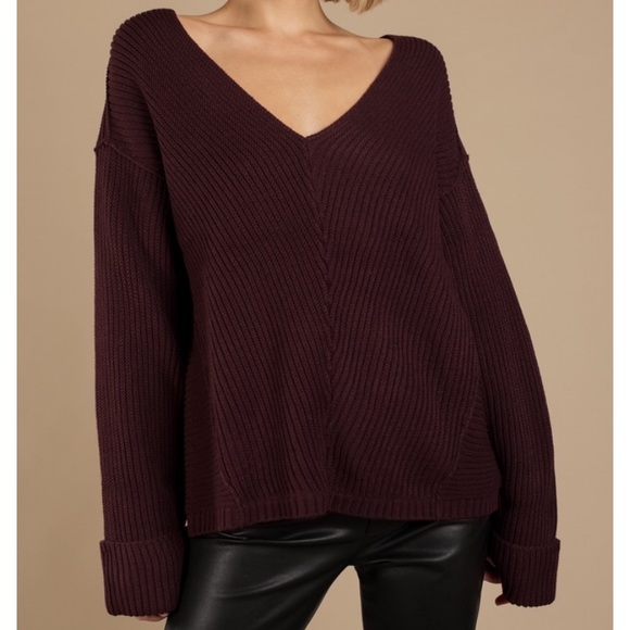 NWT wine purple TOBI slouchy sweater - Picture 2 of 4